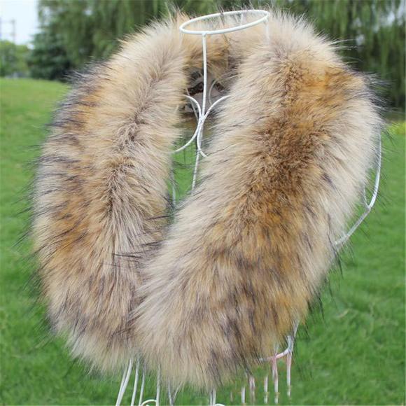 Faux Fur Collar Scarf Hood Collar Shawl Stole Neck Warmer For Winter Coat🌺 - Picture 2 of 7